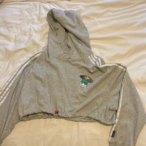 adidas x fiorucci cropped hoodie